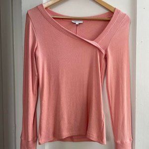 Reiss Asymmetrical Neckline Long Sleeve